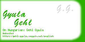 gyula gehl business card